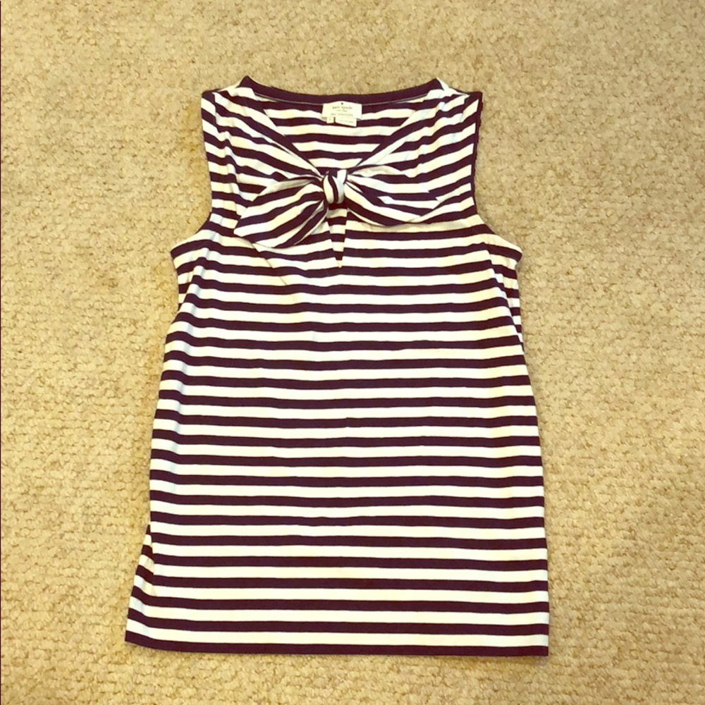 Kate Spade navy & white striped tank. Size small.